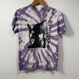 Urban Outfitters Death Note Purple Tie-Dye‎ T-Shirt Yagami Ryuk Size L Anime Top